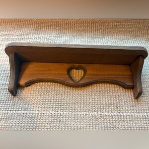 Wood Heart Cottage Core Wall Shelf✨